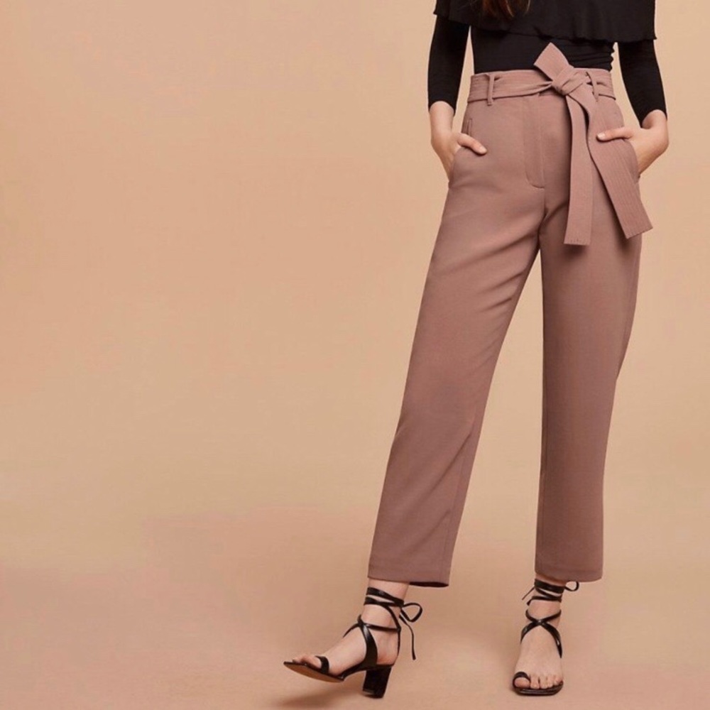 Aritzia • Tie-Front Pant / Jallade - Nutmeg (NWOT)